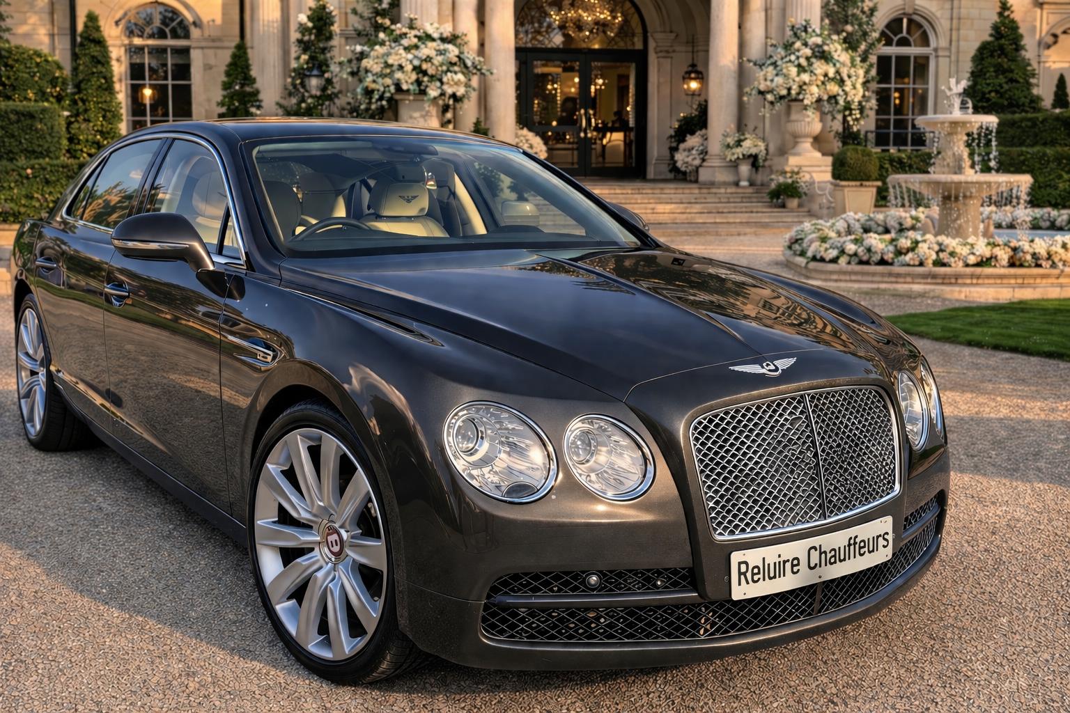 Bentley Flying Spur V8 - Front three-quarter at country estate